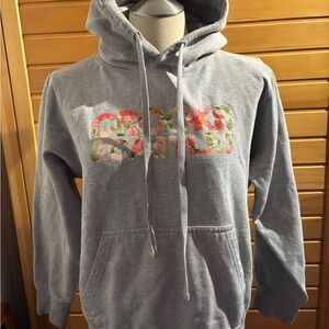 Crooks & Castles Gray Hoodie with Floral Logo